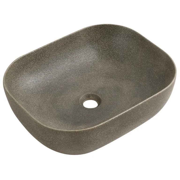 Lavamanos Forma Rectangular Cerámica 50.2x15x39.2 cm Gris