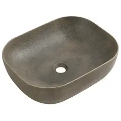 SENSI DACQUA - Lavamanos Forma Rectangular Cerámica 50.2x15x39.2 cm Gris