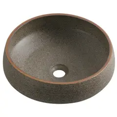 SENSI DACQUA - Lavamanos Forma Redonda Cerámica 39x16.5x39 cm Café