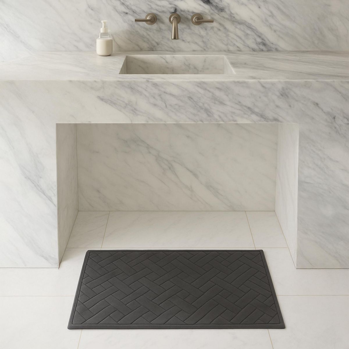 JUST HOME COLLECTION - Set Limpiapies Ban 40x60 cm Poliéster Grafito