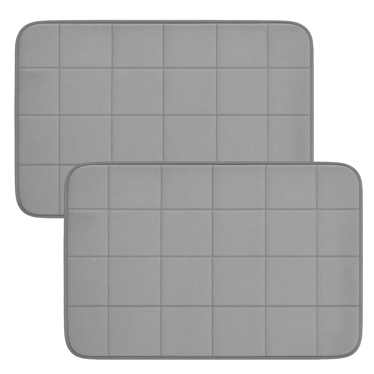 JUST HOME COLLECTION - Set 2 Piso Alfombra Baño 40x60 cm Gris
