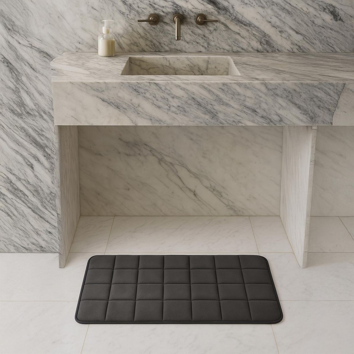 JUST HOME COLLECTION - Set Limpiapies Ban 40x60 cm Poliéster Negro