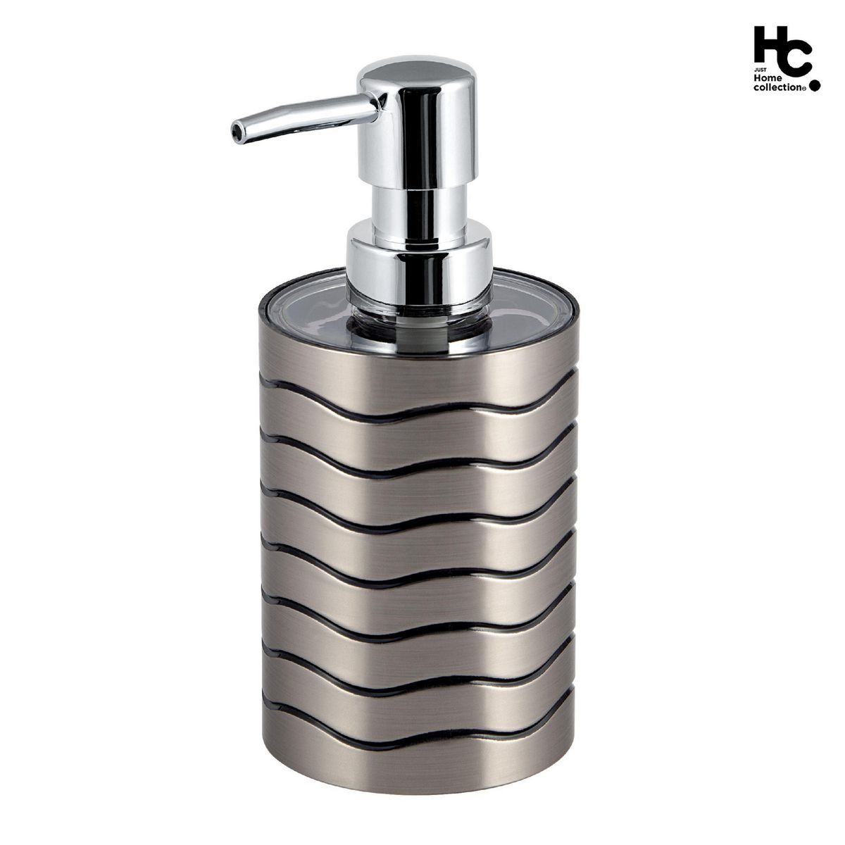 JUST HOME COLLECTION - Dispensador De Jabón Waves Plateado