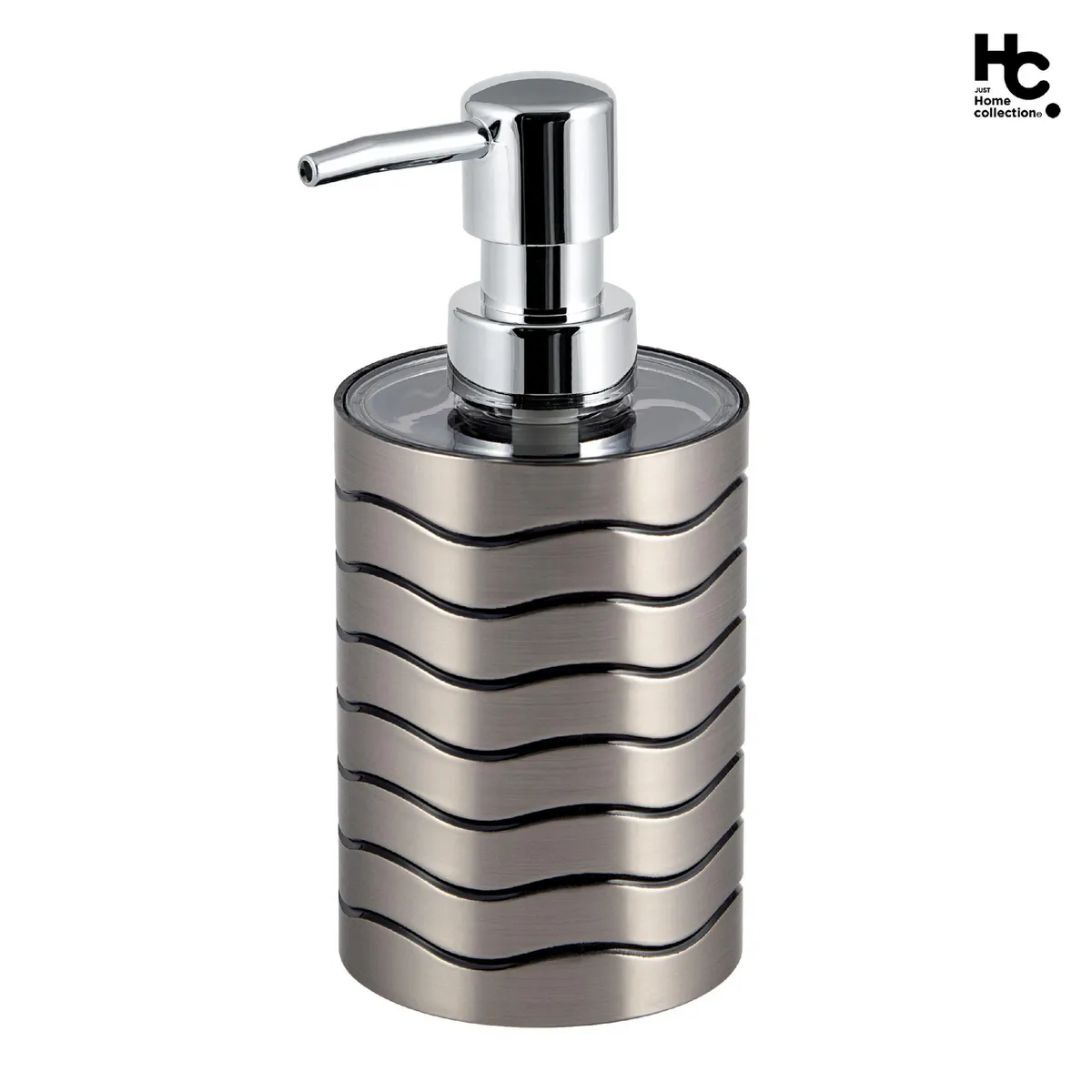 JUST HOME COLLECTION - Dispensador De Jabón Waves Plateado