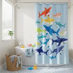 JUST HOME COLLECTION - Cortina De baño 178x180 cm Multicolor