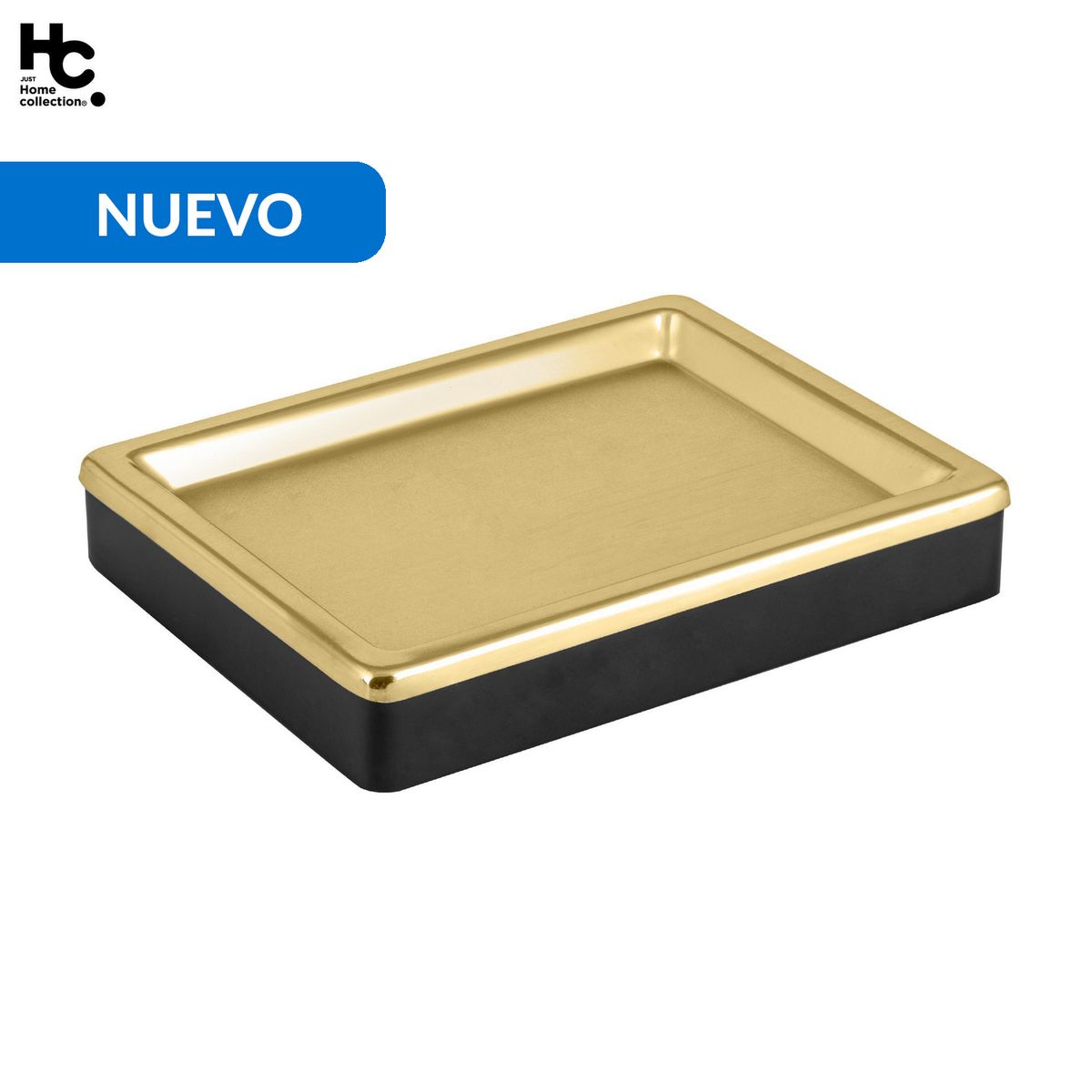 JUST HOME COLLECTION - Jabonera Mitchell Negro/Dorado