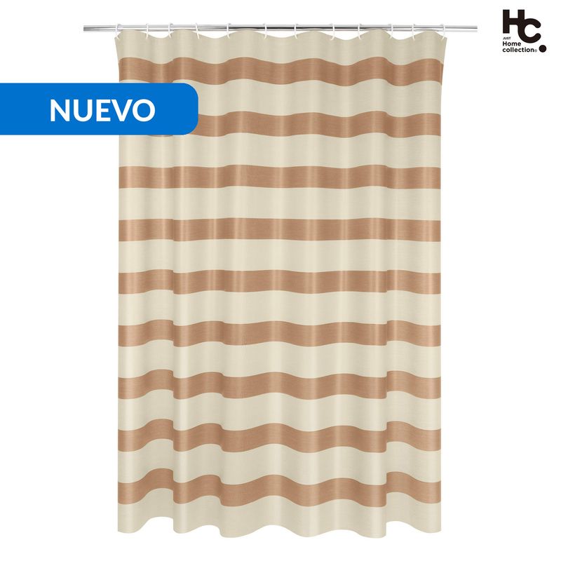 JUST HOME COLLECTION - Cortina De baño 178x180 cm Bronceado