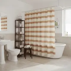 JUST HOME COLLECTION - Cortina De baño 178x180 cm Bronceado