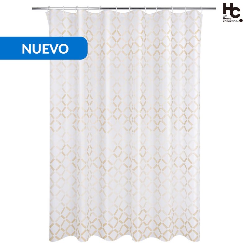 JUST HOME COLLECTION - Cortina De baño 178x180 cm Beige