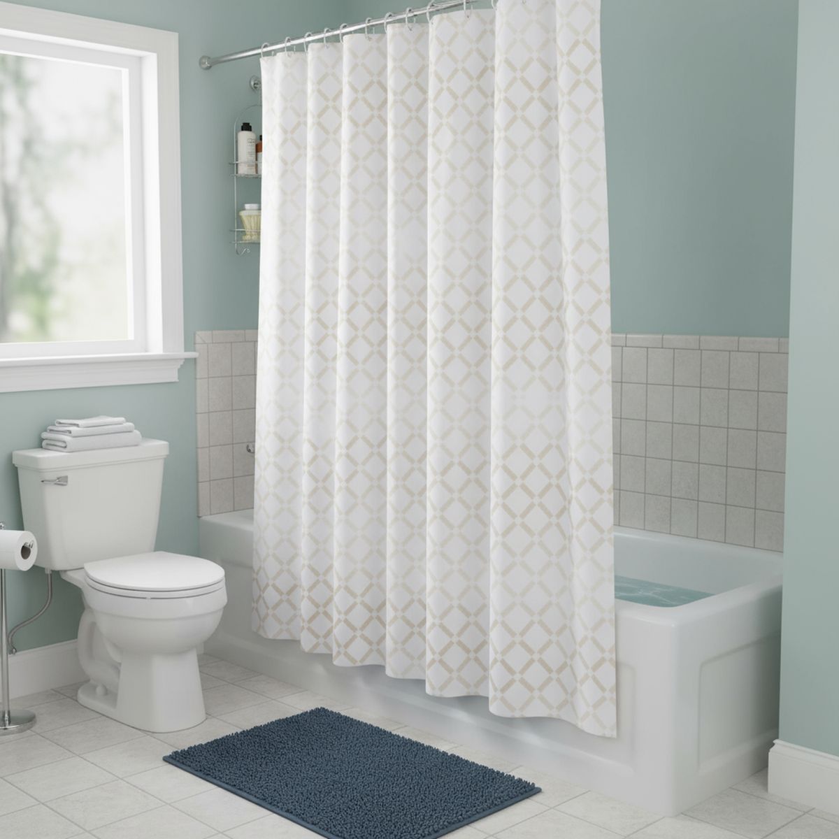 JUST HOME COLLECTION - Cortina De baño 178x180 cm Beige