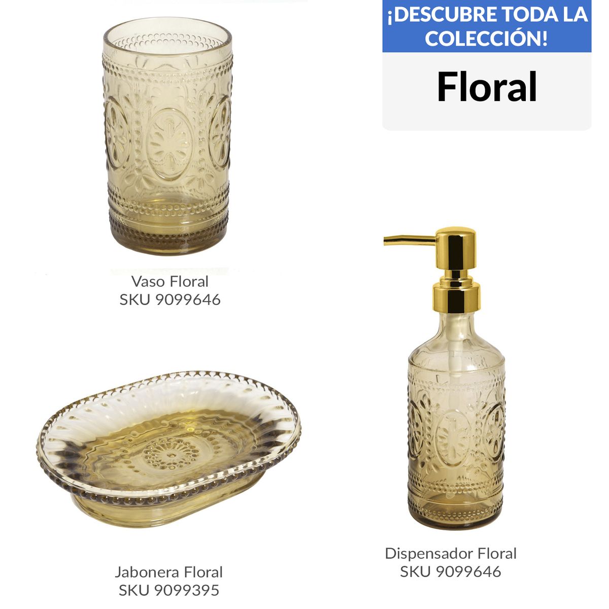 JUST HOME COLLECTION - Dispensador Floral Dorado