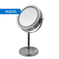 JUST HOME COLLECTION - Espejo Baño Forma Redonda 13.5x32.5 cm Plateado 21043-17-5