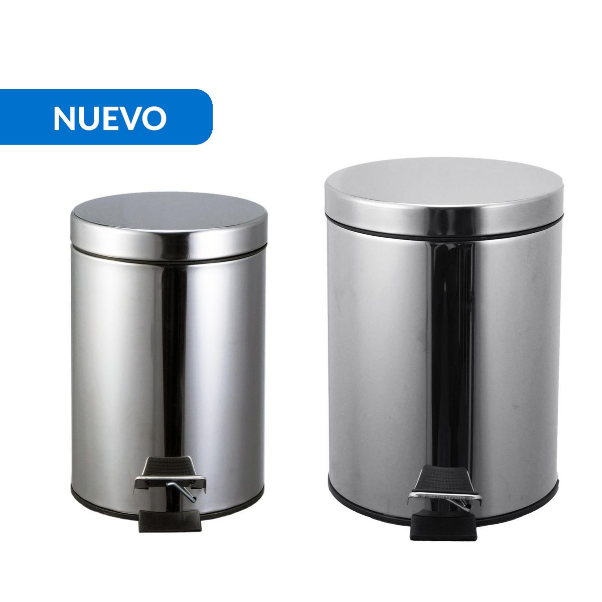 JUST HOME COLLECTION - Set de 2 Papeleros 3 y 5 Litros Inoxidable