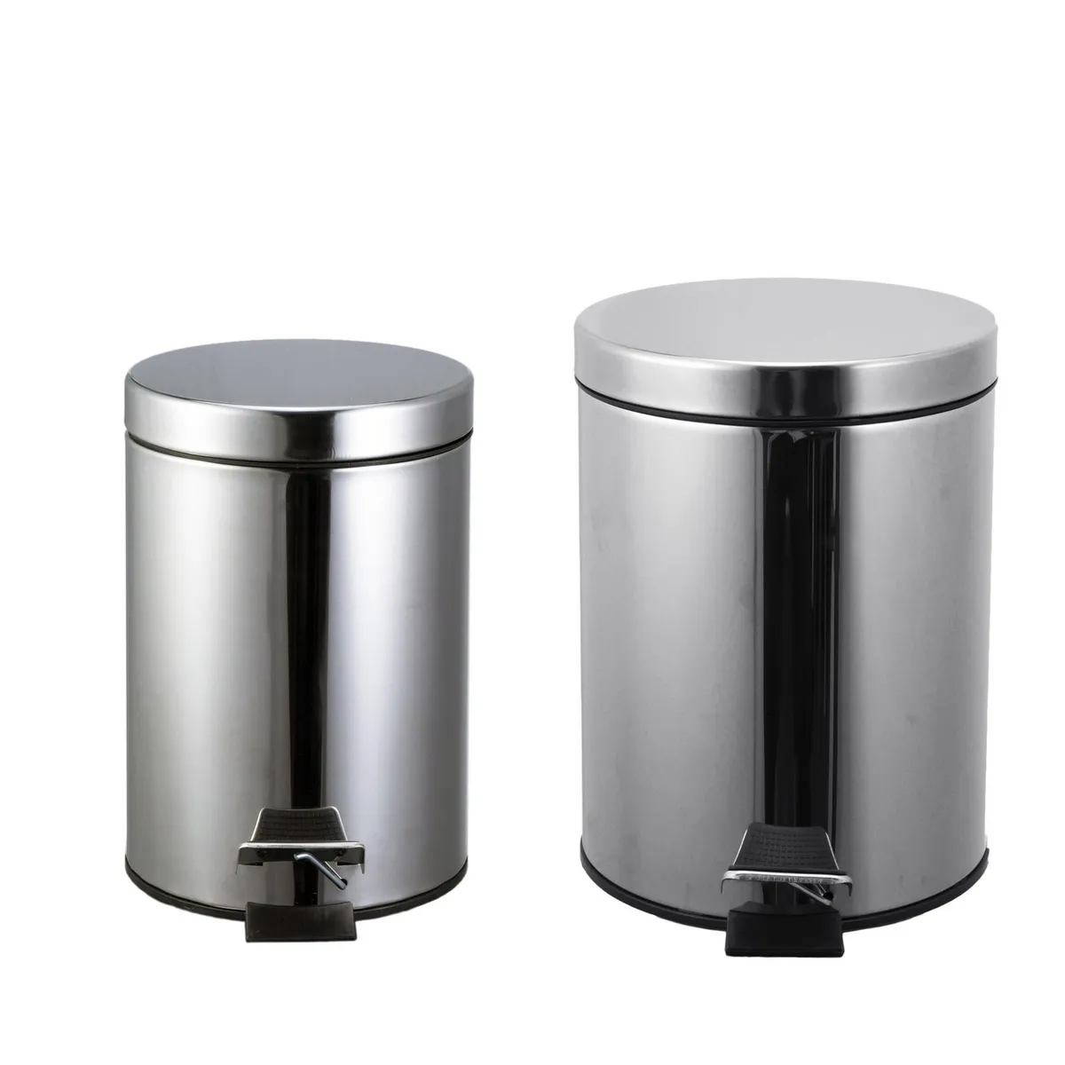 JUST HOME COLLECTION - Set de 2 Papeleros 3 y 5 Litros Inoxidable