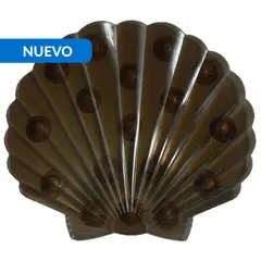 JUST HOME COLLECTION - Set antideslizante Concha 12x13 cm PVC Café