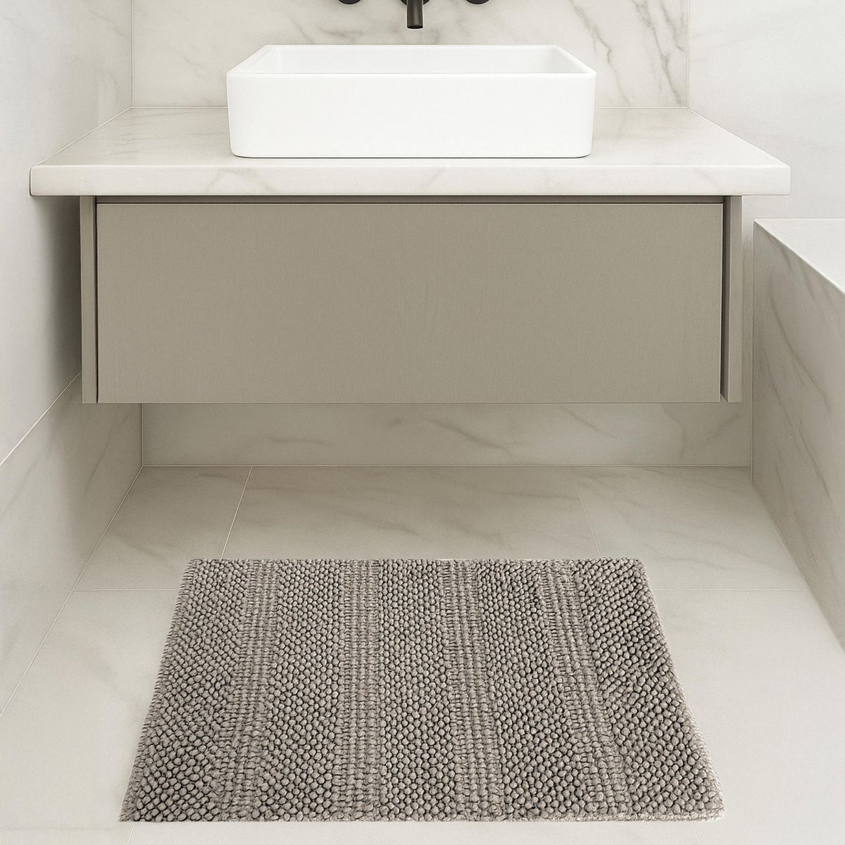 JUST HOME COLLECTION - Limpiapies Kyoto 50x80 cm Algodón Taupe