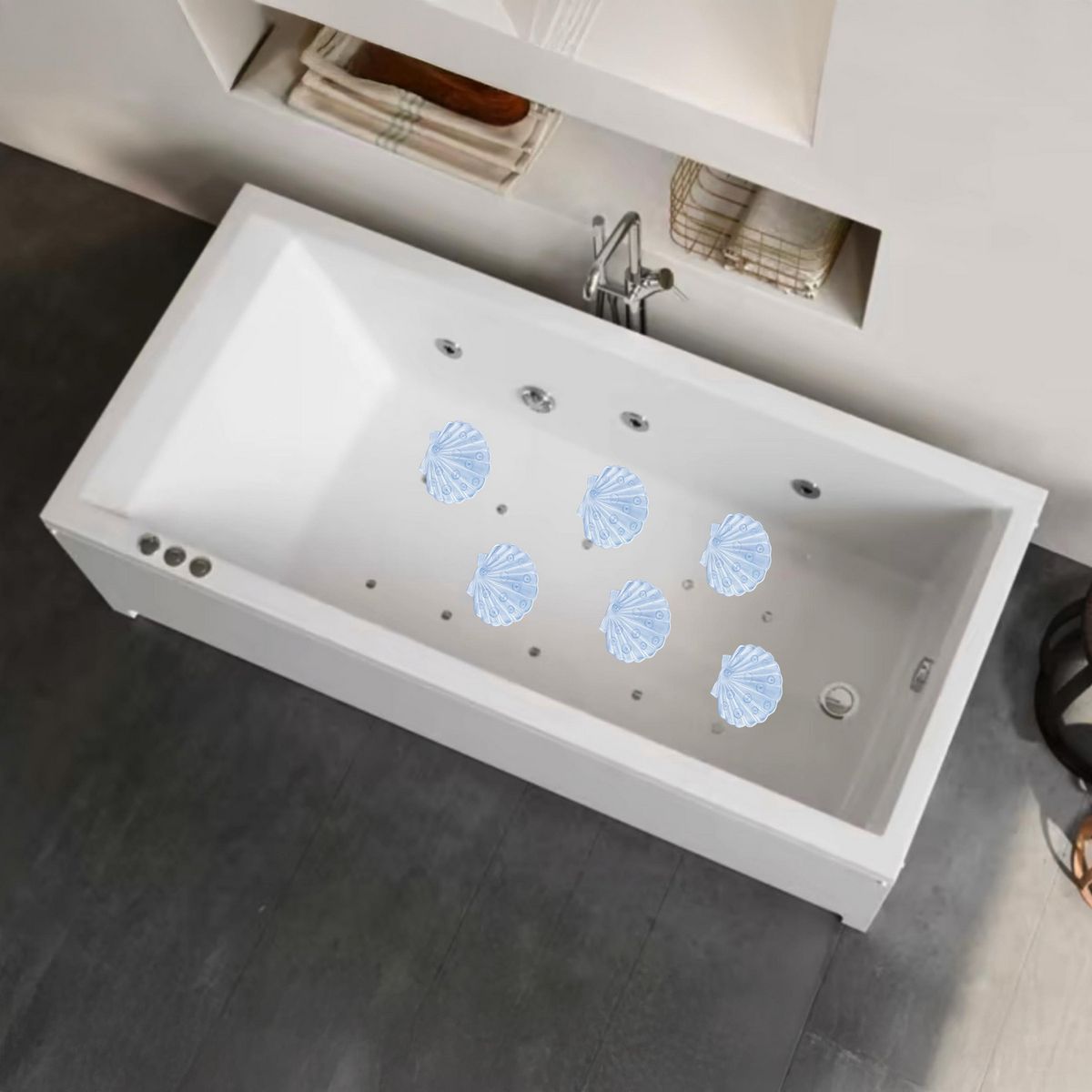 JUST HOME COLLECTION - Set 6 unidades Antideslizante Concha Tran