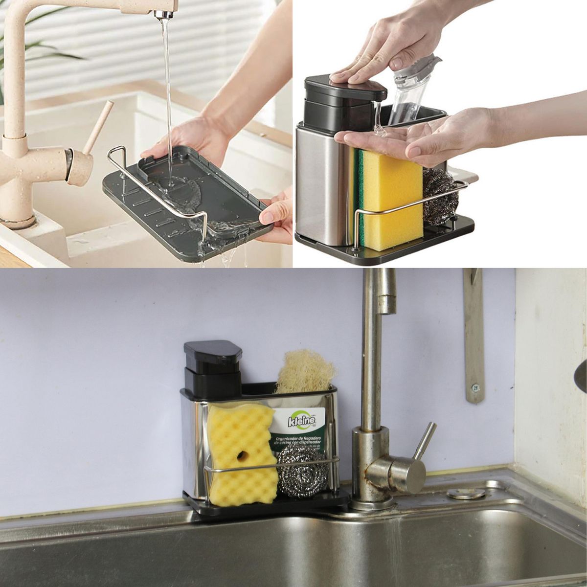 KLEINE WOLKE - Dispensador Jabón Líquido Kleine Wolke Inoxidable para Lavaloza