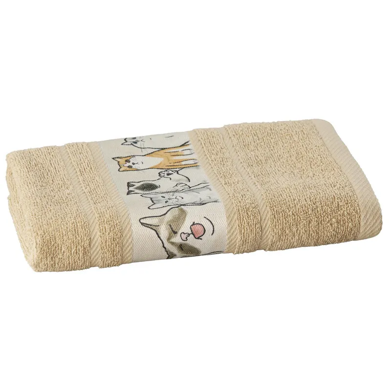 JUST HOME COLLECTION - Toalla de Cuerpo Cat 400 gr Algodón 60x120 cm Beige