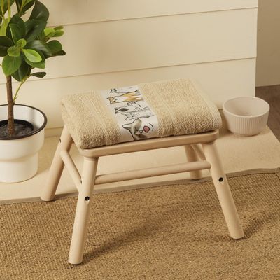 Imagen 2 del producto Toalla de Cuerpo Cat 400 gr Algodón 60x120 cm Beige