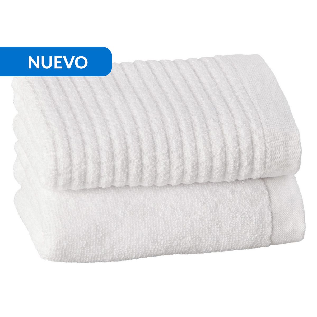 JUST HOME COLLECTION - Set de Toallas Visita 500 gr Algodón 40x70 cm Blanco