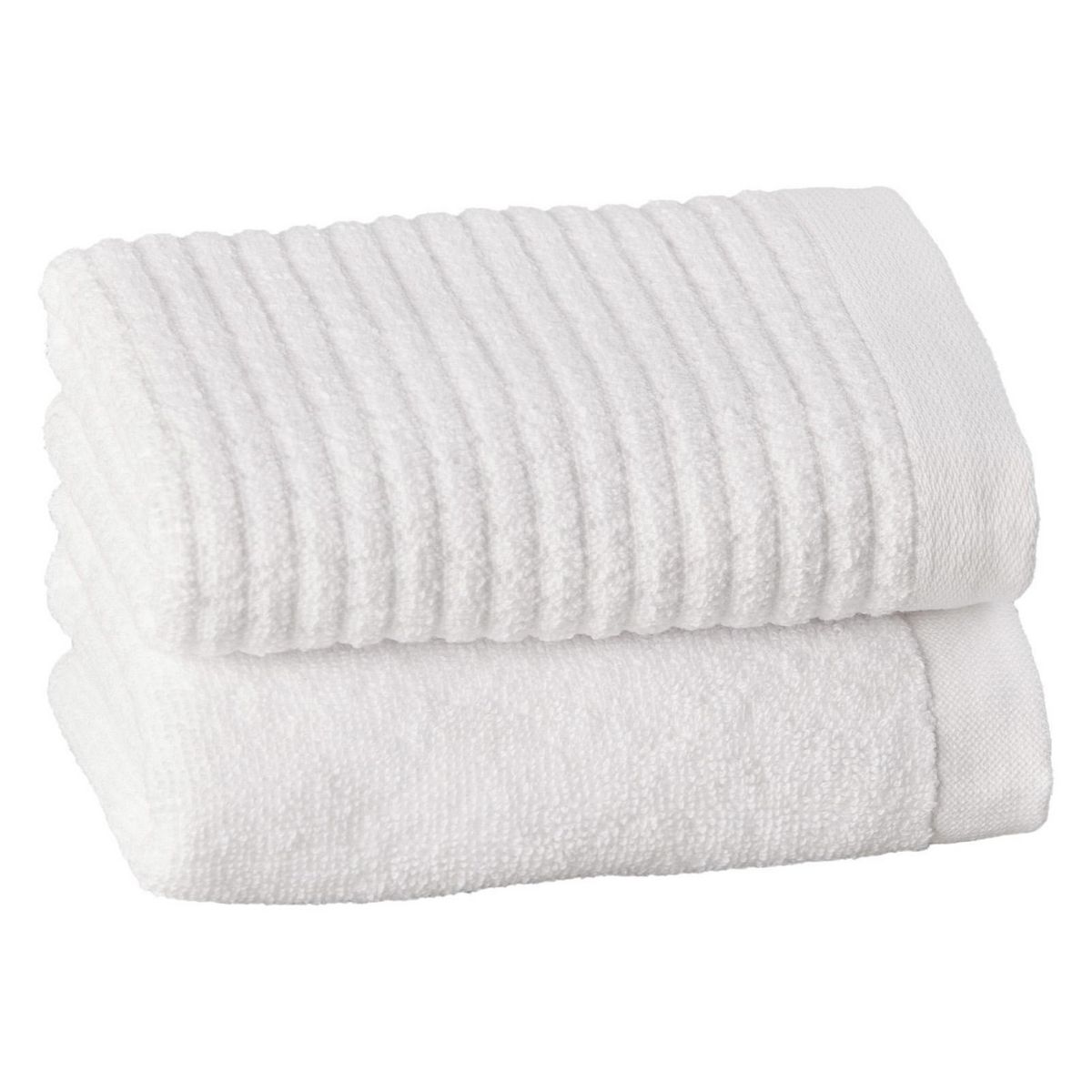 JUST HOME COLLECTION - Set de Toallas Visita 500 gr Algodón 40x70 cm Blanco