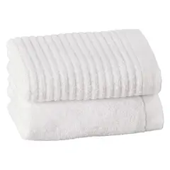 JUST HOME COLLECTION - Set de Toallas Visita 500 gr Algodón 40x70 cm Blanco