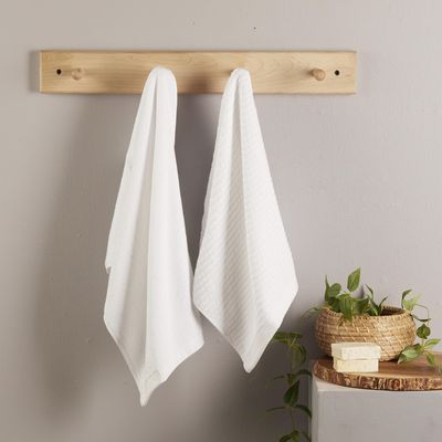 Imagen 2 del producto Set de Toallas Visita 500 gr Algodón 40x70 cm Blanco