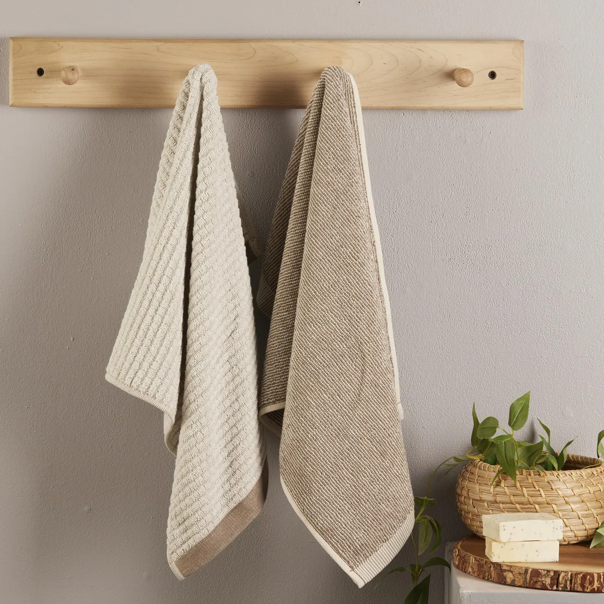 JUST HOME COLLECTION - Set de Toallas Visita 500 gr Algodón 40x70 cm Cafe