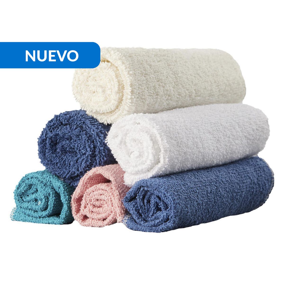 CASA BONITA - Set de Toallas Visita 290 gr Algodón 30x30 cm Multicolor