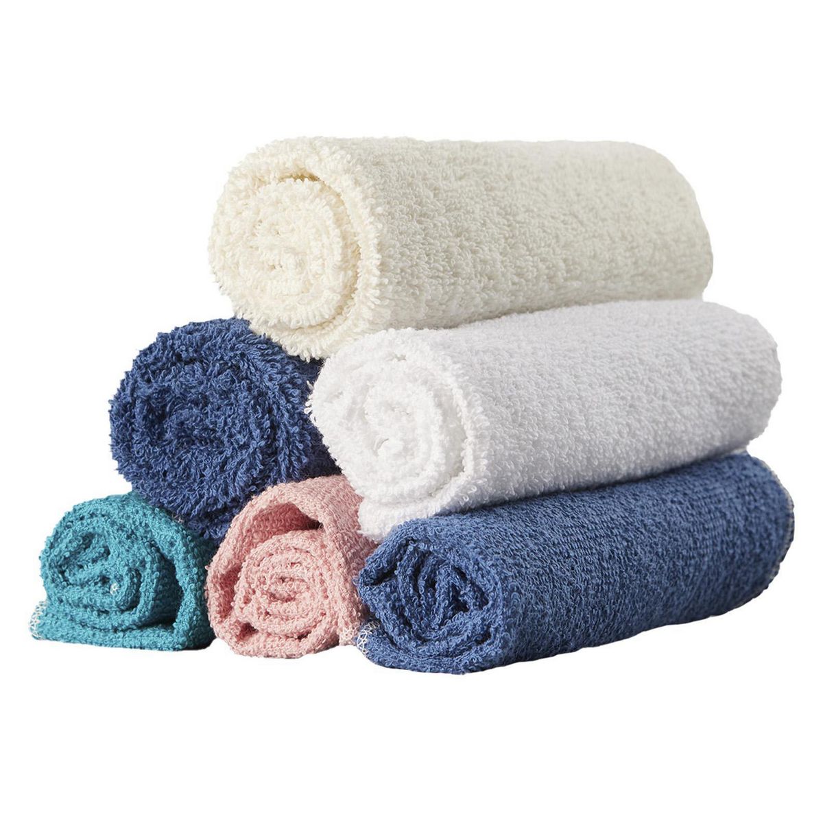 CASA BONITA - Set de Toallas Visita 290 gr Algodón 30x30 cm Multicolor