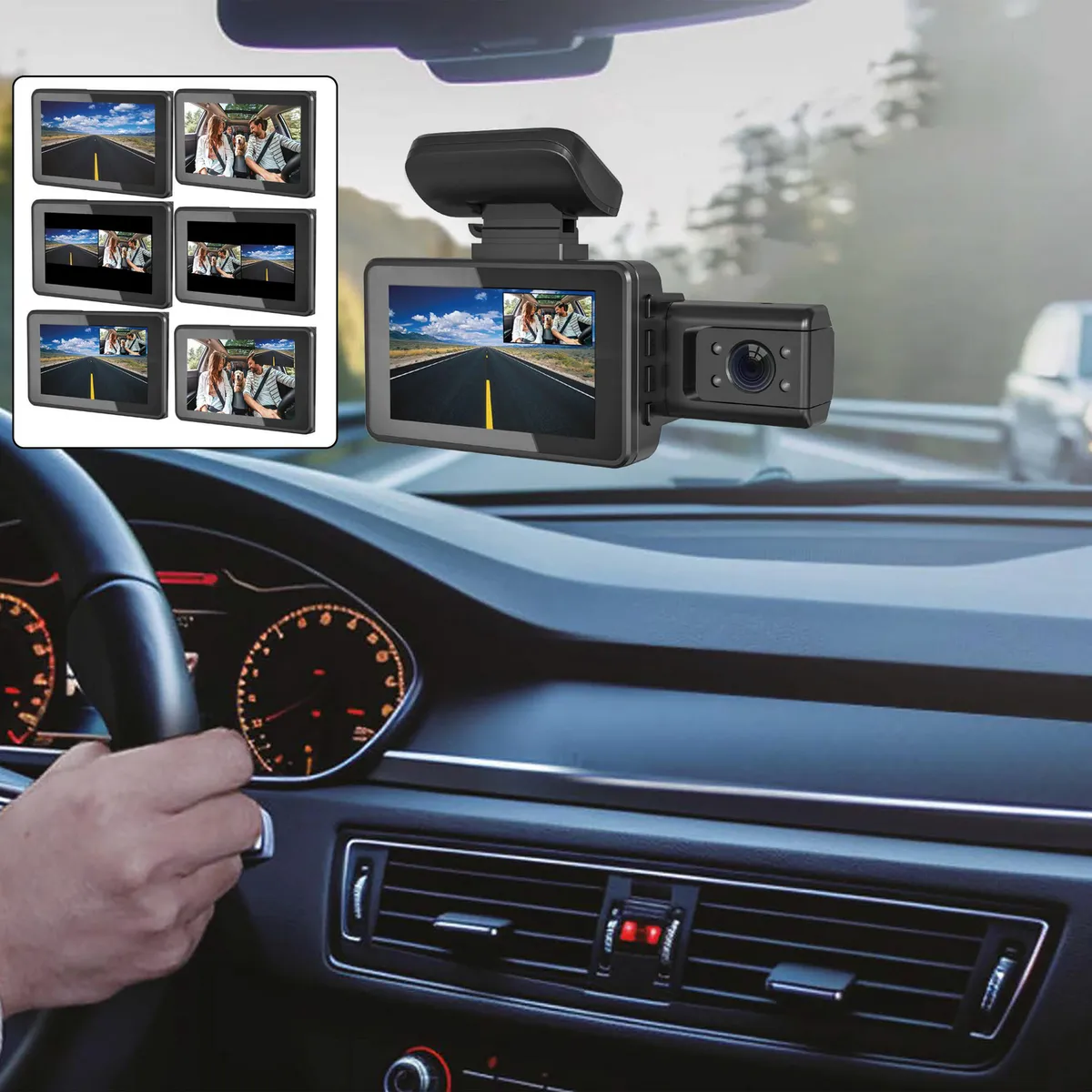 AUTOSTYLE - Cámara de seguridad interior Auto frontal trasera