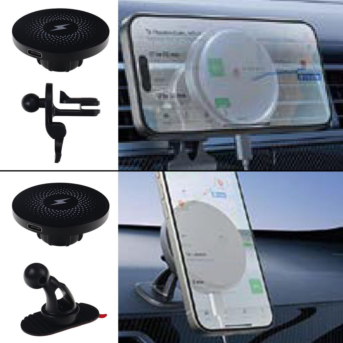 AUTOSTYLE - Soporte celular con carga magnética auto