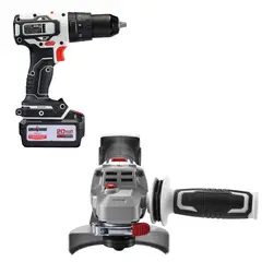 UBERMANN - Kit Taladro 20V + Esmeril 20V + 2 baterías 4 amp