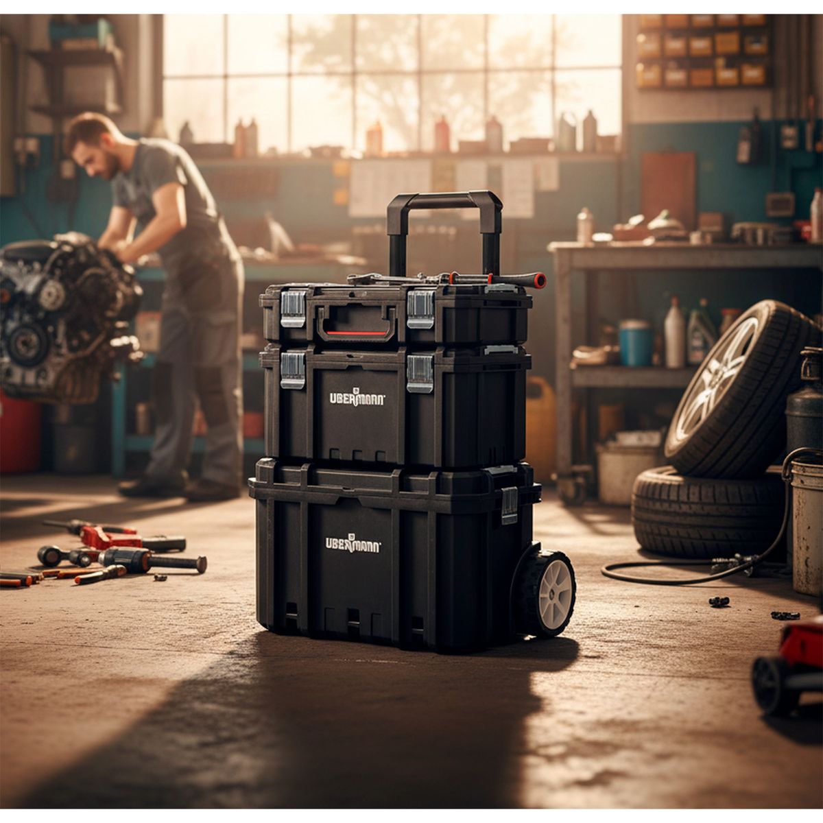 UBERMANN - Carro Porta Herramientas 3 en 1