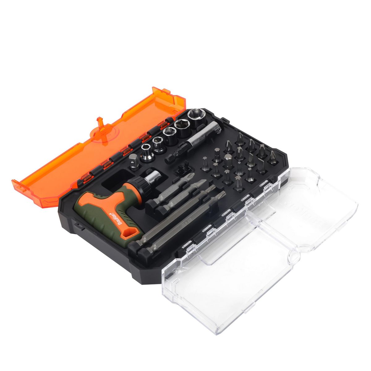 BAUKER - Kit Llave Hexagonal y Ratchet 28 pcs