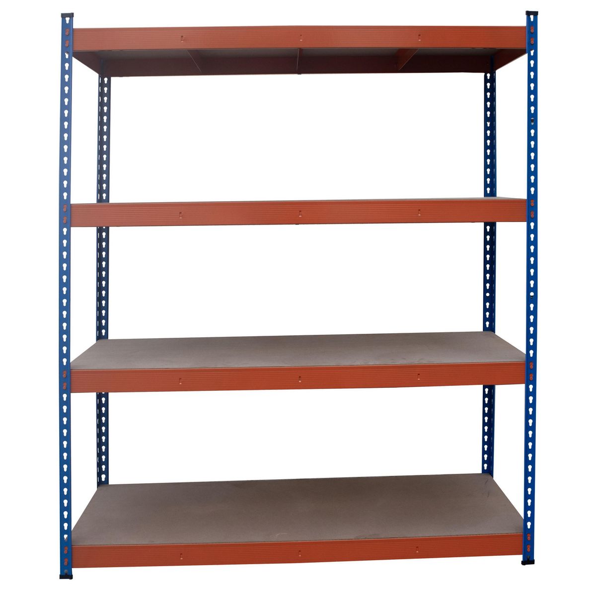 FIXSER - Estante Metal 4 Nivel(es) 160x183x60 cm Naranja, Azul