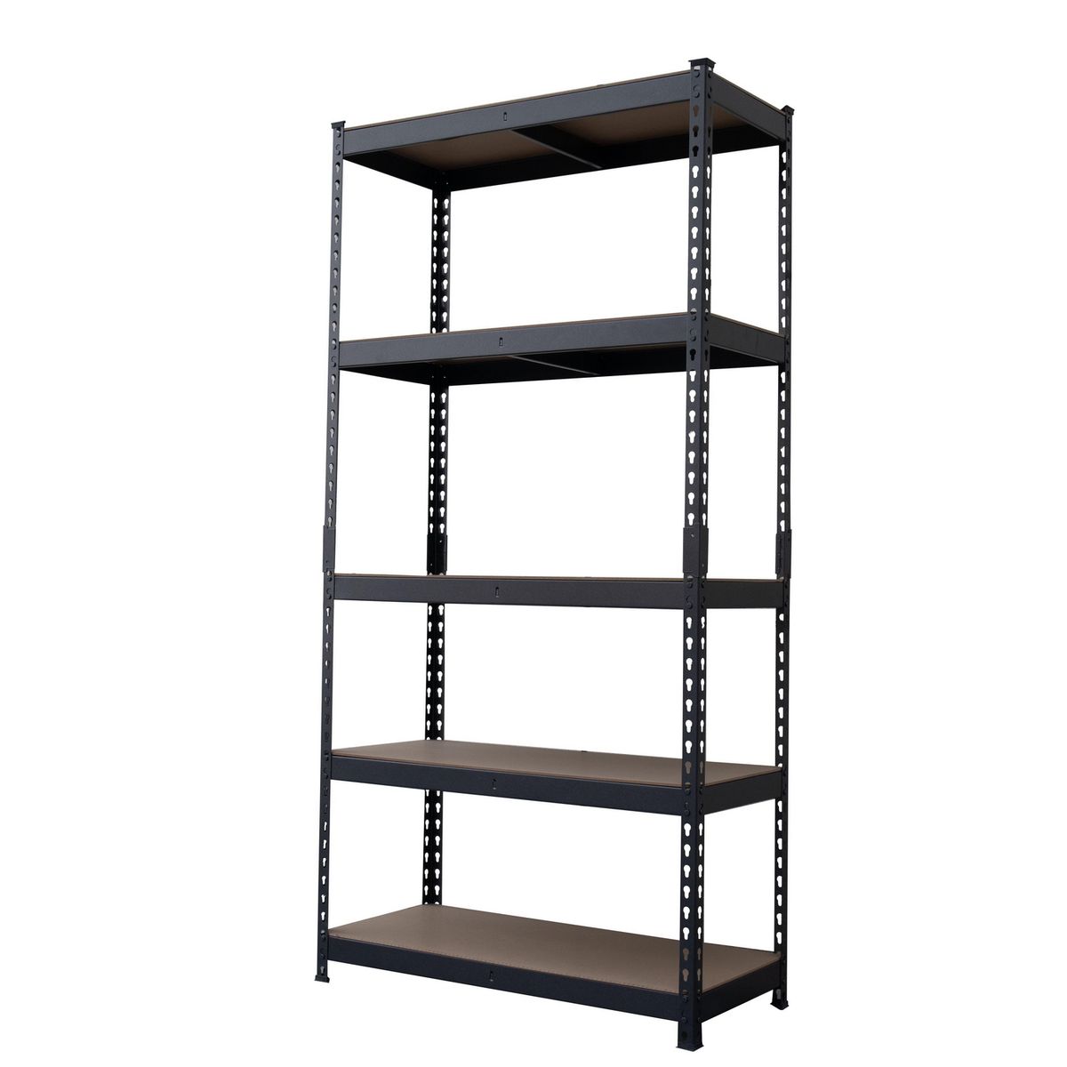 FIXSER - Estante 5 Nivel(es) 90x183x40 cm Gris, Negro