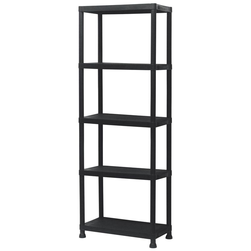 JUST HOME COLLECTION - Estantería Polipropileno 5 Nivel(es) 61x171x31 cm Negro