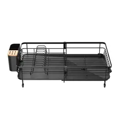 JUST HOME COLLECTION - Secaplato negro extensible