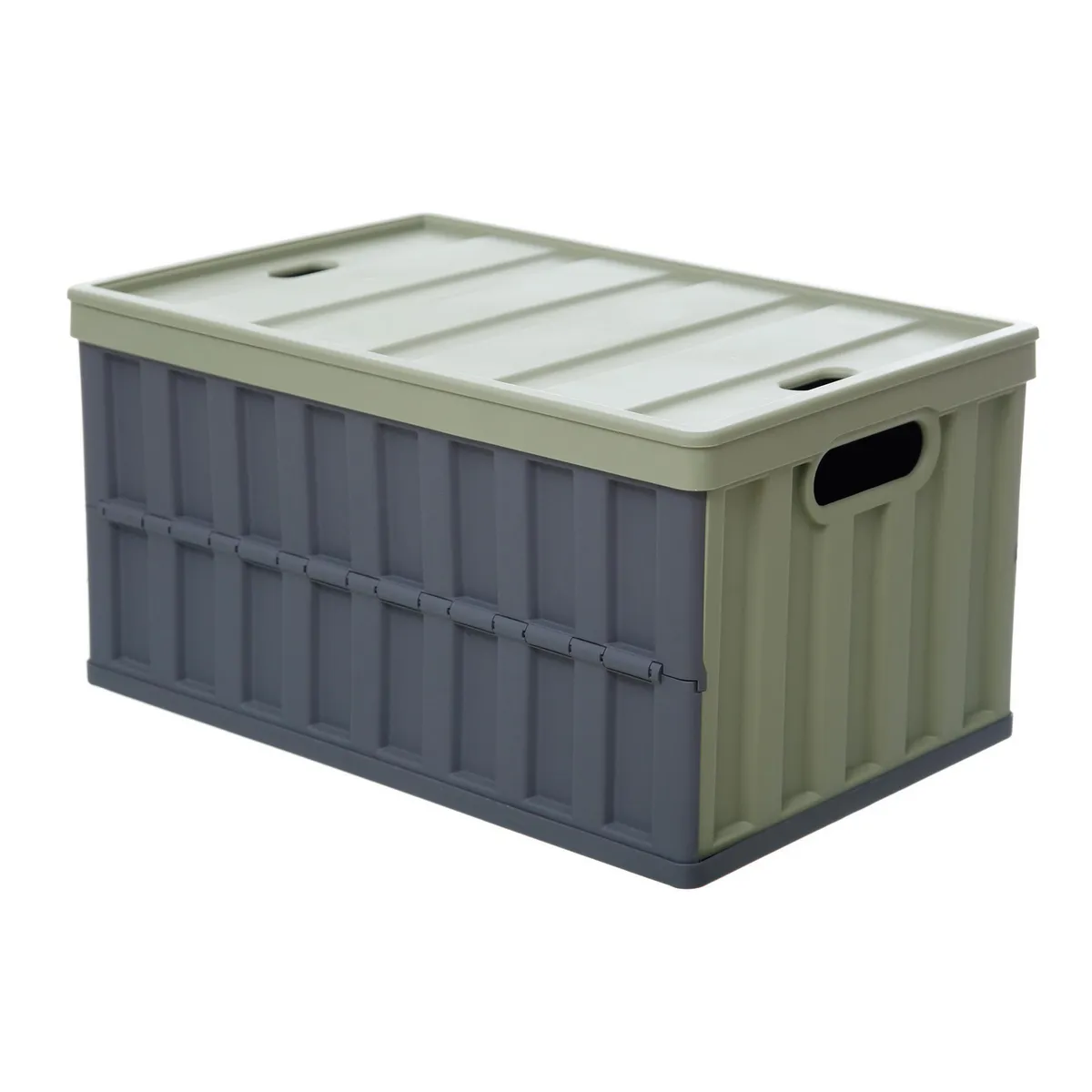 JUST HOME COLLECTION - Caja plegable 59.5x31.5x39 cm 35 kg Verde, Gris