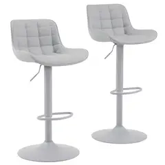 JUST HOME COLLECTION - Juego silla bar Irona Gris 105x49x51 cm