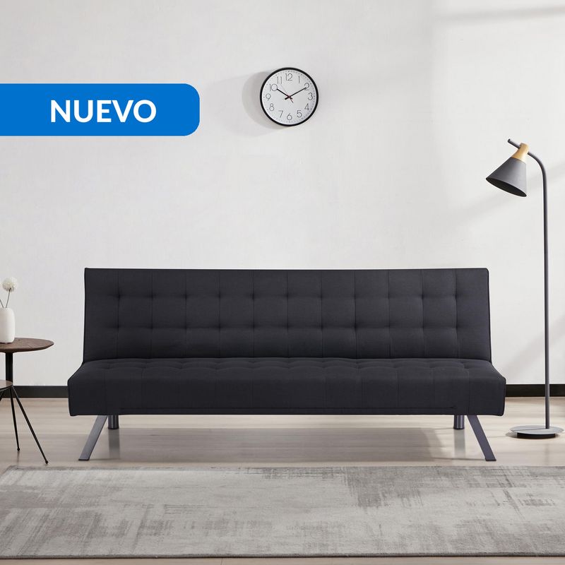  - Futón Harry Negro 179x78x76 cm