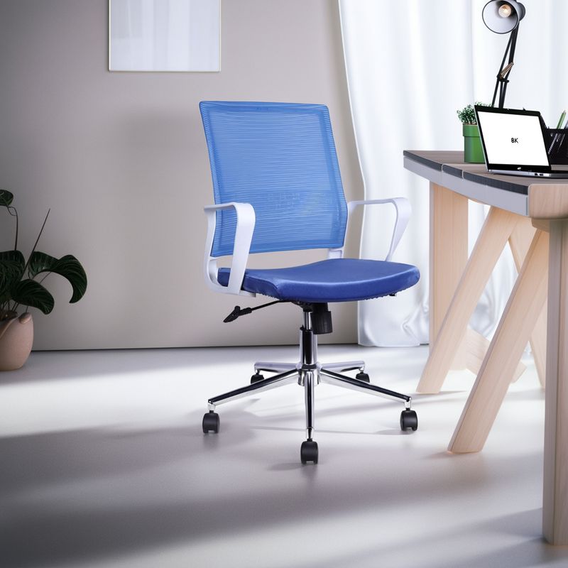 JUST HOME COLLECTION - Silla Escritorio Ejecutiva HL-2279BL Azul, Blanco