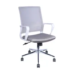 JUST HOME COLLECTION - Silla Escritorio Ejecutiva HL-2279GR Gris, Blanco