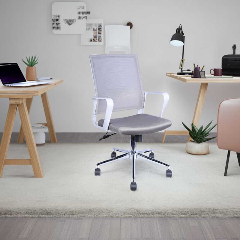JUST HOME COLLECTION - Silla Escritorio Ejecutiva HL-2279GR Gris, Blanco