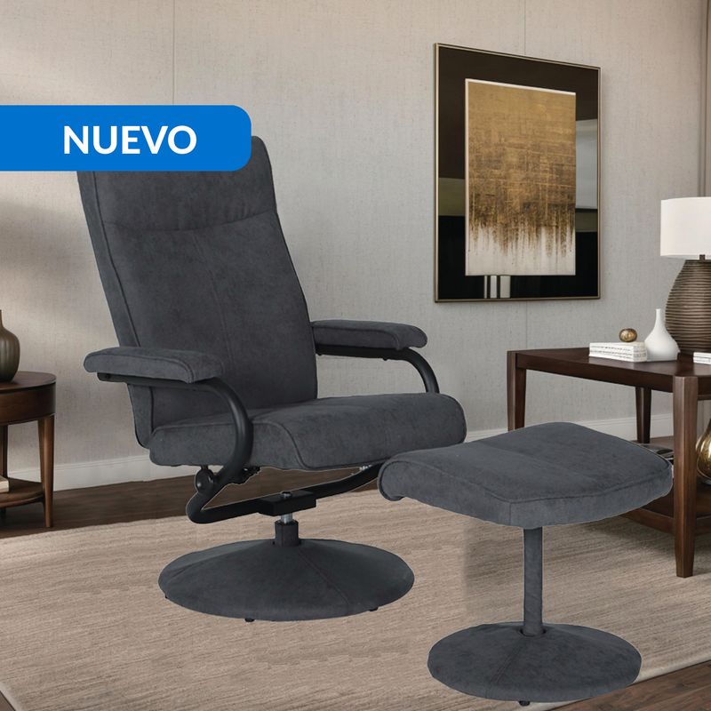 JUST HOME COLLECTION - Berger Giratorio 360º 1 cuerpo BT-7859G 68x87x73 cm Gris