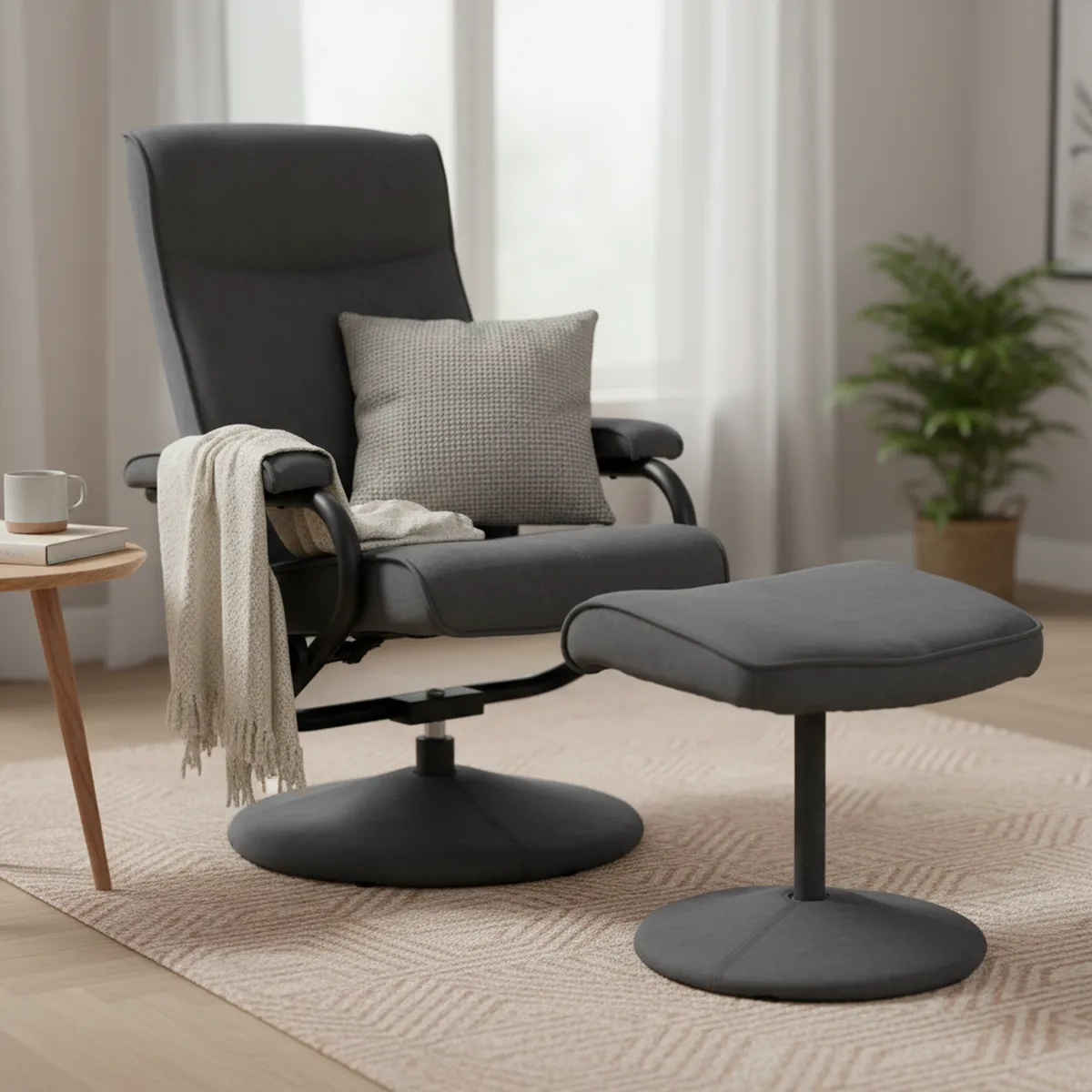 JUST HOME COLLECTION - Berger Giratorio 360º 1 cuerpo BT-7859G 68x87x73 cm Gris