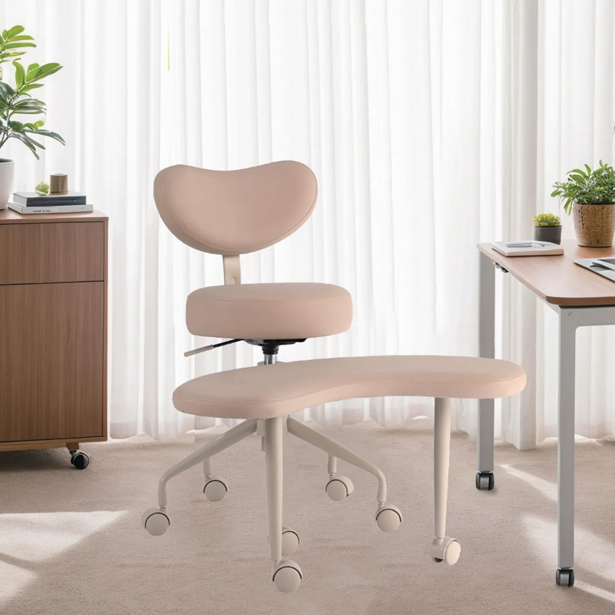 JUST HOME COLLECTION - Silla Escritorio PC Ergonómica Multiposiciones Camel