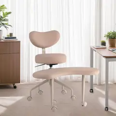 JUST HOME COLLECTION - Silla Escritorio PC Ergonómica Multiposiciones Camel